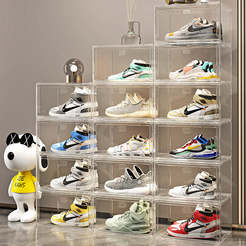 Shoe Bag Dust - 3/6 household transparent storage boxes, multi-layer