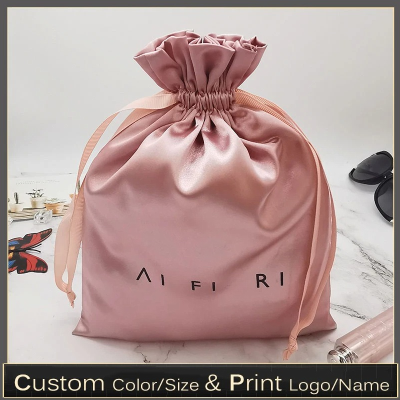 Shoe Bag Dust - Custom Logo Satin Drawstring Bags Hair