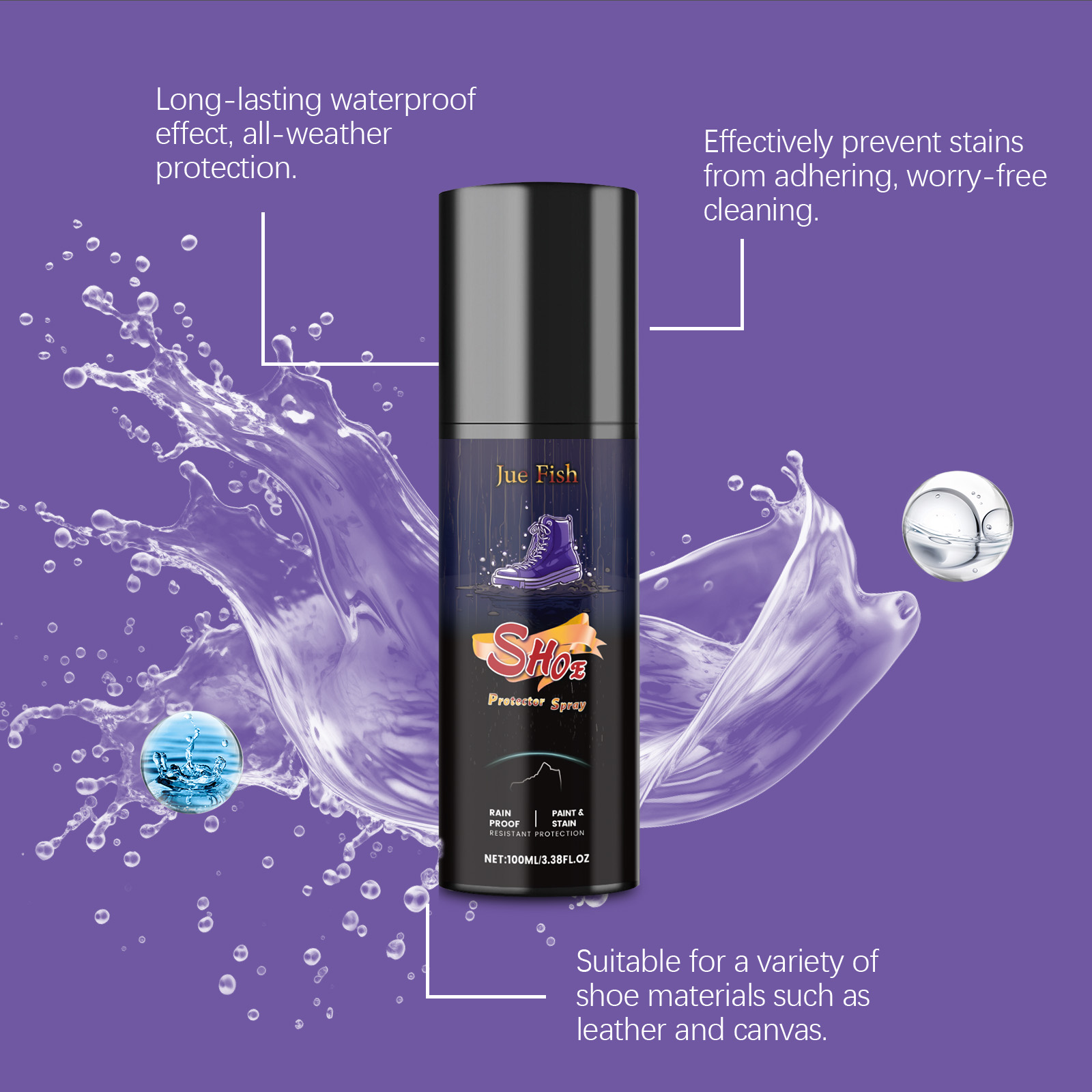 100ML Shoe Protector Spray Cle - огляд і ціна Waterproof Spray Shoe