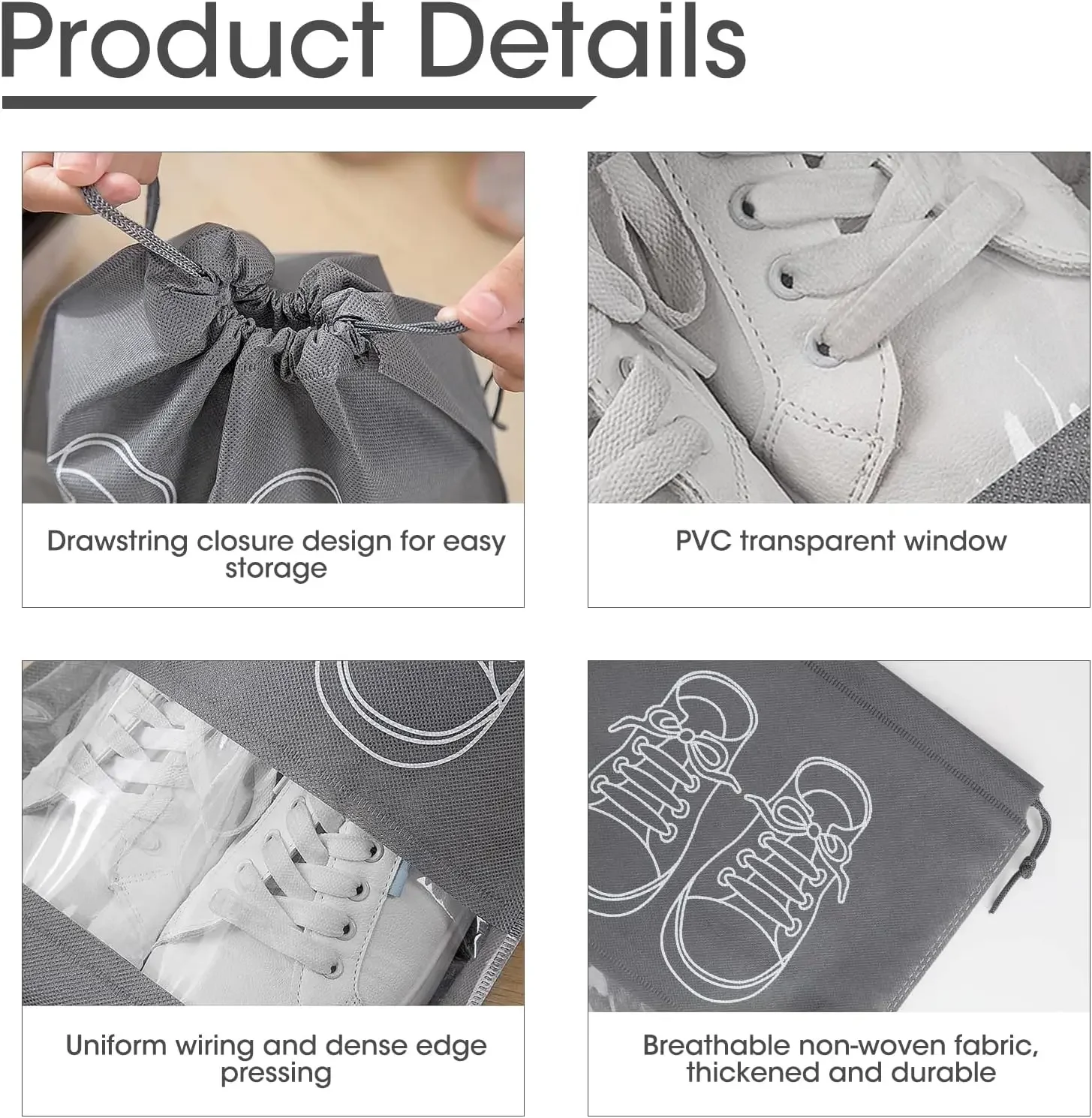 10PCS Non Woven Shoe Storage B - огляд і ціна Shoe Bag Dust