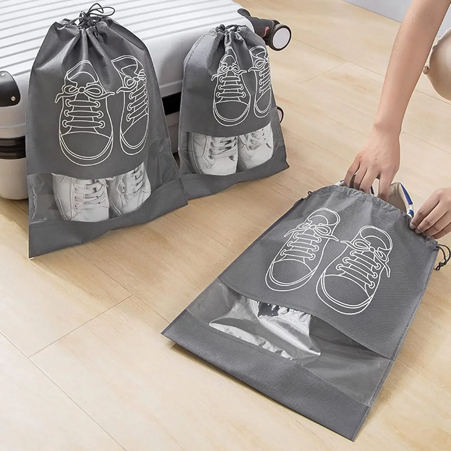 10PCS Non Woven Shoe Storage B - огляд і ціна Shoe Bag Dust